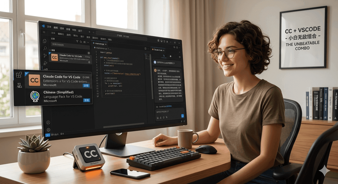 小白也能看懂的 claude code + claude code for vscode 环境配置,含环境汉化(下)
